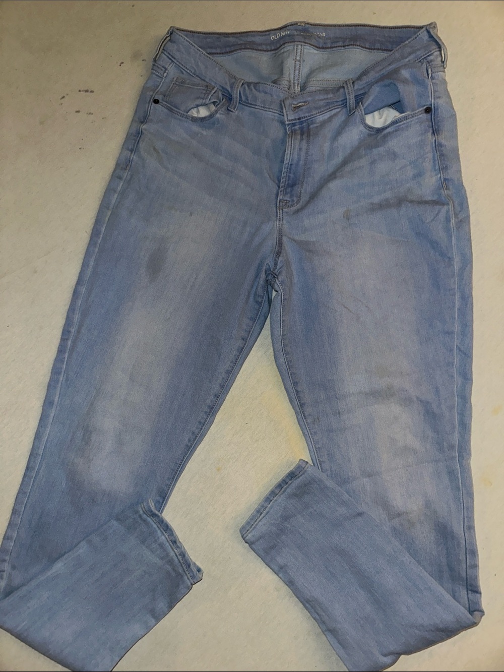 Womens Size 16 Tall Old Navy Light Wash Skinny Jeans - Pale Blue